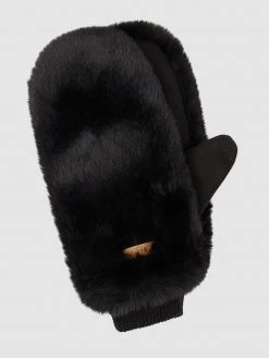 Barts Fäustlinge Aus Webpelz Modell 'Starmount' - Schwarz