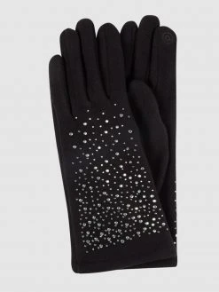Eem-fashion Touchscreen-Handschuhe Mit Strasssteinen - Schwarz