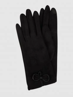 Eem-fashion Touchscreen-Handschuhe In Veloursleder-Optik - Schwarz