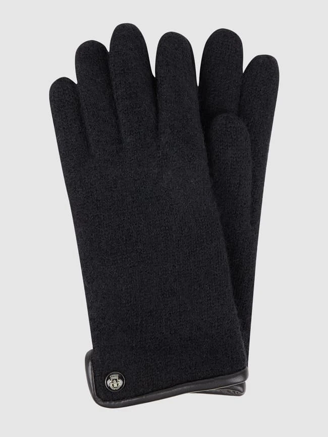 Roeckl Handschuhe Aus Gewalkter Schurwolle - Schwarz 1 Roeckl Handschuhe Aus Gewalkter Schurwolle - Schwarz
