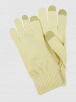 Mango Handschuhe Mit Viskose-Anteil Modell 'Betty' - Hellgelb