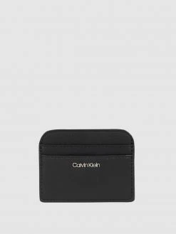 CK Calvin Klein Kartenetui In Leder-Optik - Schwarz