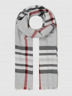 Fraas Schal Mit Tartan-Karo - Mittelgrau