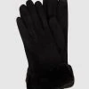 Eem-fashion Touchscreen-Handschuhe In Veloursleder-Optik - Schwarz