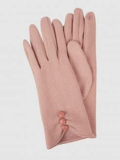 Eem-fashion Touchscreen-Handschuhe Mit Zierknöpfen - Hellrosa