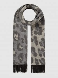 Fraas Schal Mit Allover-Muster - Mittelgrau