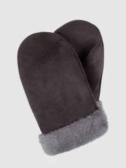 Eem-fashion Fäußtlinge In Shearling-Optik - Anthrazit Meliert