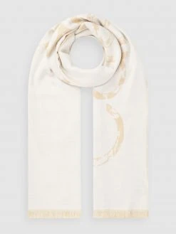 CK Calvin Klein Schal Mit Logo - Ecru