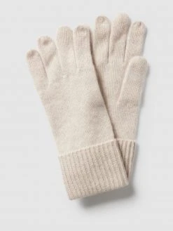 Christian Berg Woman Handschuhe Aus Kaschmir Mit Breitem Umschlang - Beige Meliert