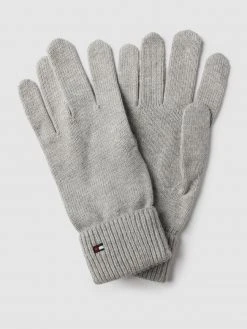 Tommy Hilfiger Handschuhe Mit Label-Stitching Modell 'ESSENTIAL' - Hellgrau