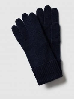Christian Berg Woman Handschuhe Aus Kaschmir Mit Breitem Umschlang - Dunkelblau