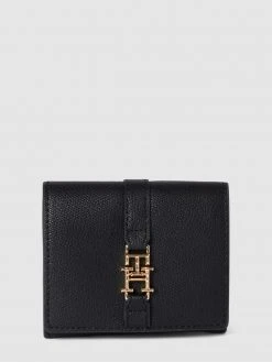 Tommy Hilfiger Portemonnaie Mit Label-Applikation Modell 'PLUSH' - Schwarz