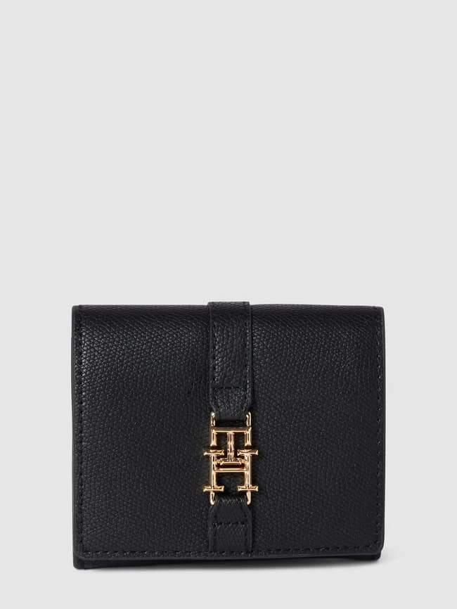 Tommy Hilfiger Portemonnaie Mit Label-Applikation Modell 'PLUSH' - Schwarz 1 Tommy Hilfiger Portemonnaie Mit Label-Applikation Modell 'PLUSH' - Schwarz