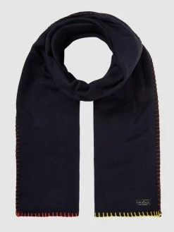 Fraas Schal Mit Kontrastnähten - Marineblau