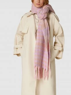 Esprit Schal Mit Karomuster - Fuchsia