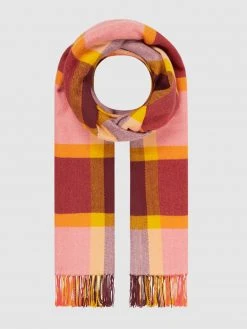 Esprit Schal Mit Karomuster - Rot