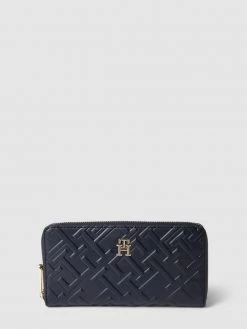 Tommy Hilfiger Portemonnaie Mit Allover-Logo Modell 'ICONIC' - Marineblau