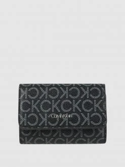 CK Calvin Klein Portemonnaie Mit Logo-Muster - RFID-blocking - Schwarz