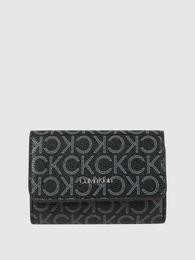 CK Calvin Klein Portemonnaie Mit Logo-Muster - RFID-blocking - Schwarz 1 CK Calvin Klein Portemonnaie Mit Logo-Muster - RFID-blocking - Schwarz