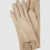 Eem-fashion Touchscreen-Handschuhe In Veloursleder-Optik - Beige