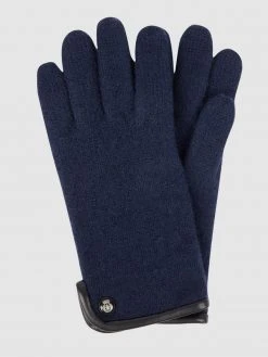 Roeckl Handschuhe Aus Gewalkter Schurwolle - Marineblau