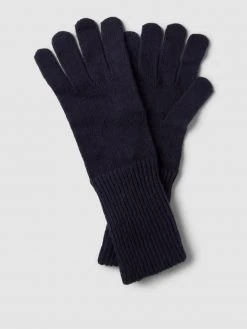 S.Oliver RED LABEL Strickhandschuhe Mit Rippenbündchen Modell 'Handschuhe' - Marineblau
