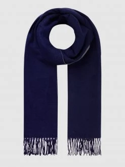 Kurt Beines Schal Mit Baumwoll-Anteil - Marineblau