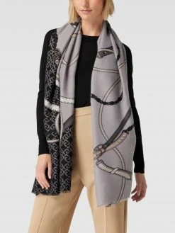 Liu Jo White Schal Mit Ausgefransten Abschlüssen Modell 'Belt Belts' - Schwarz