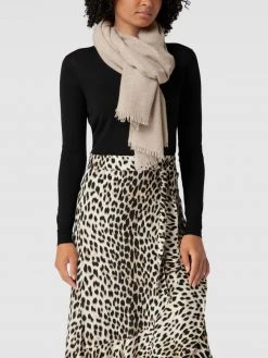 Marc Cain Schal Mit Ausgefransten Abschlüssen Modell 'Collection' - Taupe