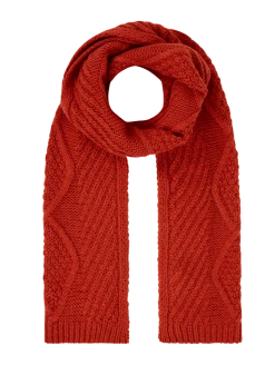 Loevenich Schal Mit Strukturiertem Maschenbild - Kupfer