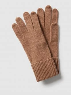Christian Berg Woman Handschuhe Aus Kaschmir Mit Breitem Umschlang - Mittelbraun