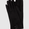 Eem-fashion Touchscreen-Handschuhe In Veloursleder-Optik - Schwarz