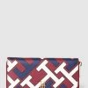 Tommy Hilfiger Portemonnaie Mit Allover-Logo Modell 'ICONIC' - Bordeaux Rot