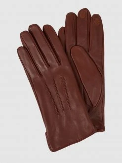 Esprit Touchscreen-Handschuhe Aus Lammleder - Dunkelbraun