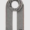 Fraas Schal Mit Kontrastnähten - Hellgrau