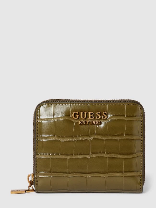 Guess Portemonnaie Mit Label-Applikation Modell 'LAUREL' - Olivgrün 1 Guess Portemonnaie Mit Label-Applikation Modell 'LAUREL' - Olivgrün