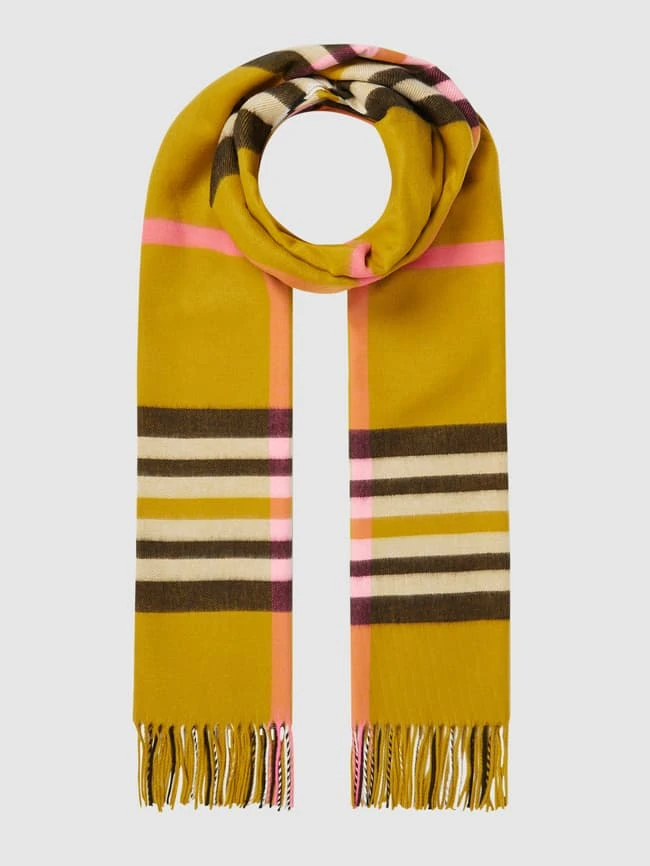 Fraas Schal Mit Karomuster - Senfgelb 1 Fraas Schal Mit Karomuster - Senfgelb