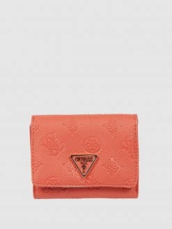 Guess Portemonnaie Mit Logo-Muster Modell 'Helaina' - Apricot