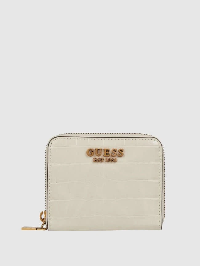 Guess Portemonnaie In Kroko-Optik Modell 'Laurel' - Ecru 1 Guess Portemonnaie In Kroko-Optik Modell 'Laurel' - Ecru