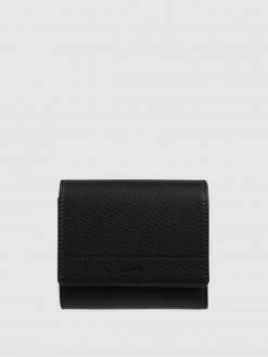 Esprit Portemonnaie In Leder-Optik - Schwarz