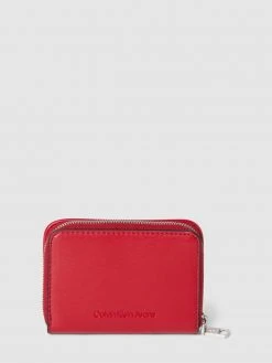 Calvin Klein Jeans Portemonnaie Mit Label-Details Modell 'SCULPTED' - Dunkelrot