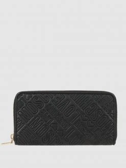 Love Moschino Portemonnaie Mit Logo-Muster - Schwarz