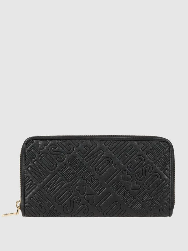 Love Moschino Portemonnaie Mit Logo-Muster - Schwarz 1 Love Moschino Portemonnaie Mit Logo-Muster - Schwarz